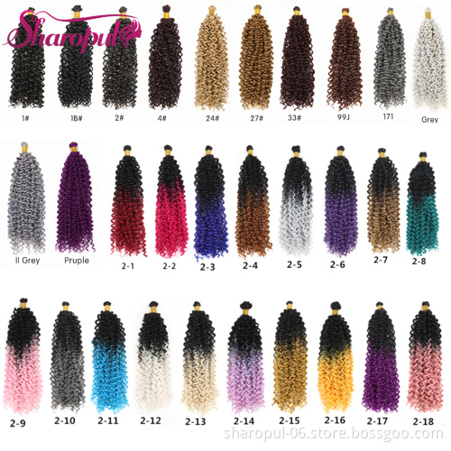 wholesale Bohemia synthetic deep curly spring twist water wave crochet braid hair hair extension